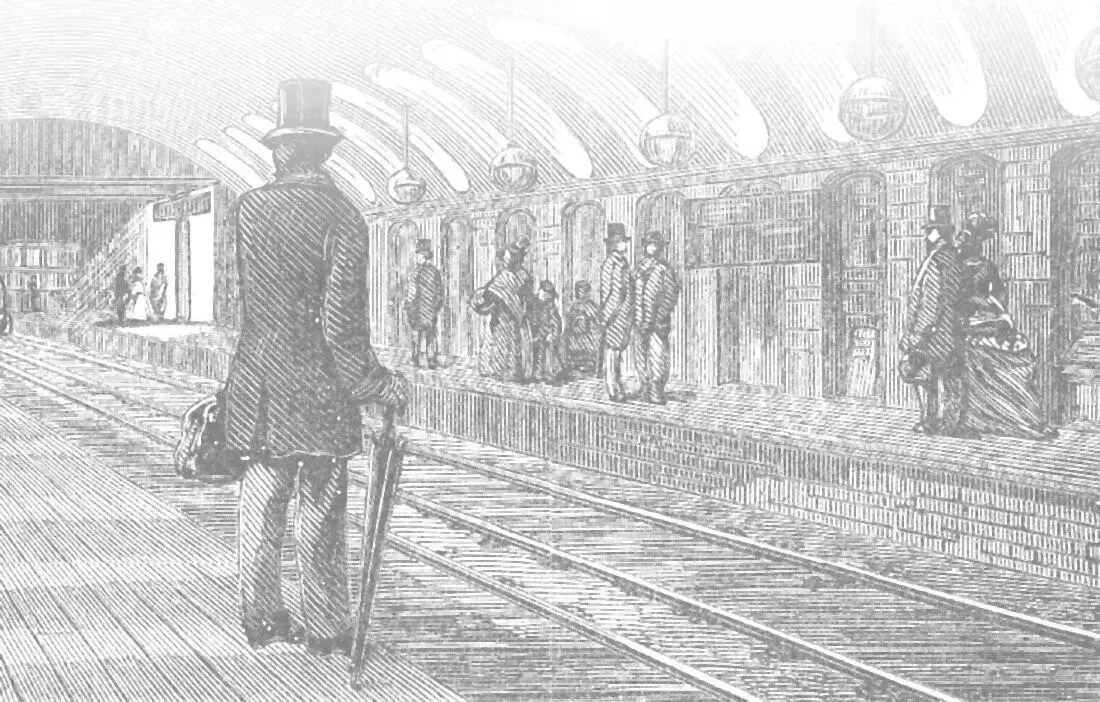 Unknown artist Gower Street Station Metropolitan Railway London 1884 - фото 55