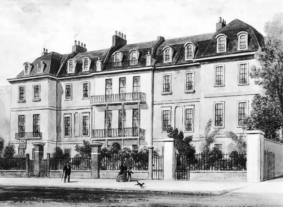 В Фулэме 83 T H Shepherd Lindsey House Circa 1850 Watercolor RBKC - фото 74