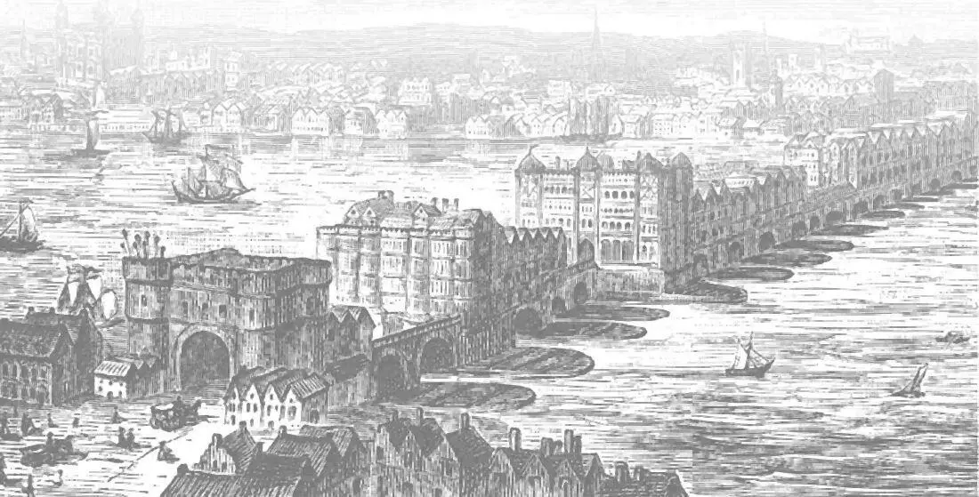 Old London bridge at the time of Charles II iStockcom Самое интересное и - фото 120