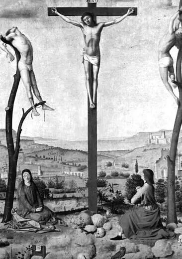 Антонелло да Мессина Распятие с Марией и Иоанном 1475 Христианский крест - фото 34