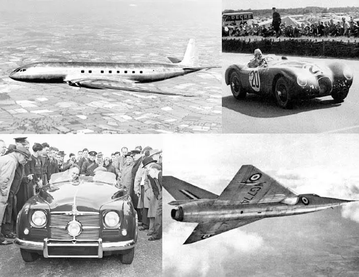 Слева вверху De Havilland Comet 1952 первый реактивный авиалайнер На - фото 136