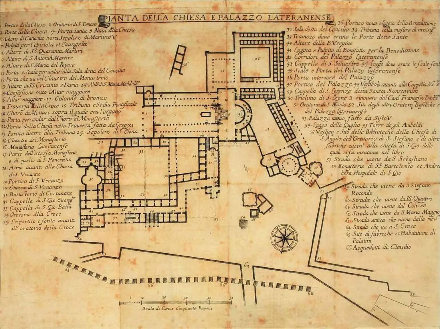 31 Франческо Контини План церкви и латеранского дворца из книги Джованни - фото 32