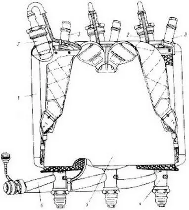 Рис 2Ранец огнемета Сб 01 1 трехбаллонный резервуар Сб 014 2 - фото 2