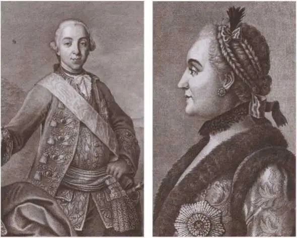 Император Петр III Гравюра И Тейхера по оригиналу Ф Рокотова 1762 г - фото 18