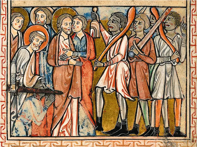 Рис 53 Арест Христа в Гефсиманском саду Иудейские стражники с темной кожей - фото 54