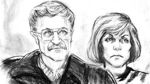 Скетч из зала суда К тому же во время содержания в тюрьме на задержанного было - фото 76
