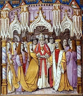 72 Свадьба Генриха V и Екатерины Валуа 1420 г Миниатюра из Больших - фото 91