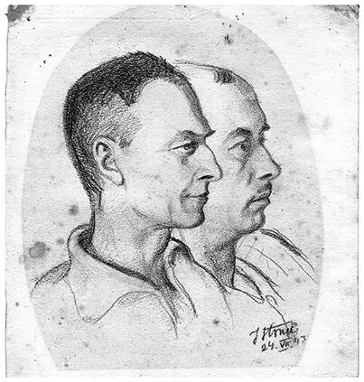 Витольд и Томаш Рисунок Яна Стащиневича Июль 1943 года Предоставлено Марией - фото 120