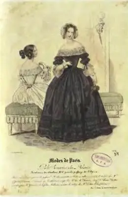 Берта Рисунок из журнала Modes de Paris за 1839 г БЛОНДЫ Олимпиада - фото 16