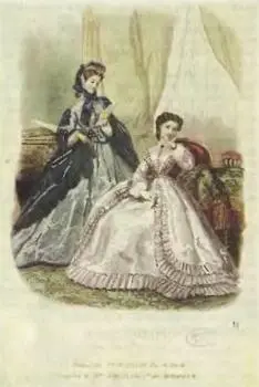Кринолин Рисунок из журнала La mode illustrée за 1862 г Рисунок из - фото 50