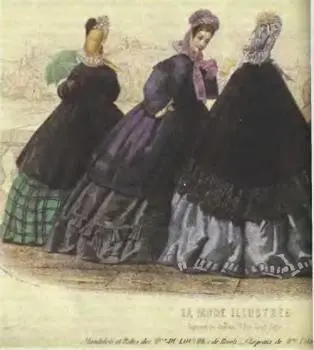 Мантилья Рисунок из журнала La mode illustrée за 1863 г Мантилья - фото 57