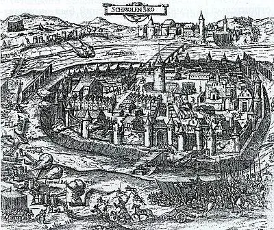 Георг Келлер Bид Смоленска Офорт резец 1610 Пьер Шену гравер Николя - фото 41