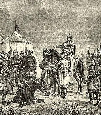 А Сафонов Болотников перед царем Василием Шуйским Бой повстанцев Ивана - фото 43