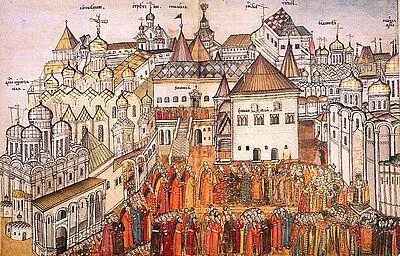 Шествие на Соборной площади в день венчания на царство Михаила Федоровича - фото 63
