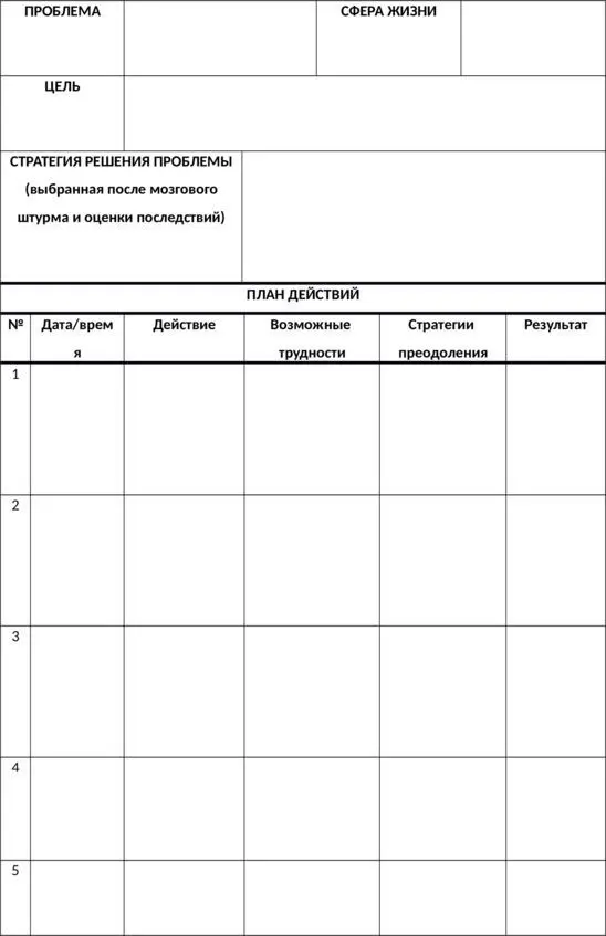 Таб 15 Таблица решения реальных проблем ШАГ 28 ПРОДОЛЖАЙТЕ ДЕЙСТВОВАТЬ - фото 45