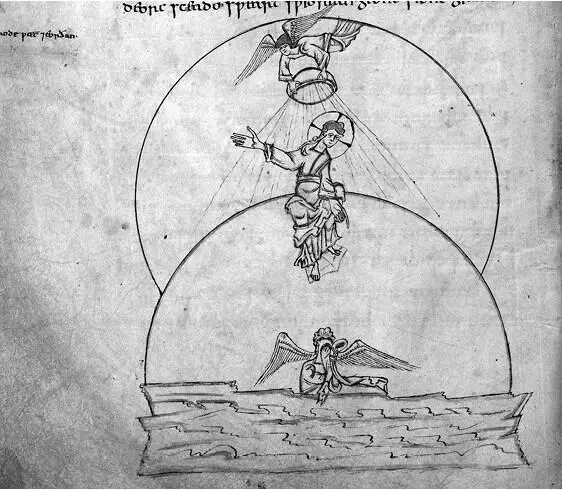 42а Сотворение мира Генезис Кэдмона Bodleian Junius XI f 6v ок 1000 г - фото 60