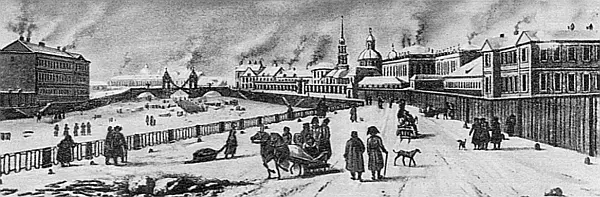Художник МФ Дамам де Мартре Конец XVIII в Вид набережной реки Фонтанки - фото 25