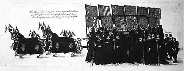 Неизвестный художник Похороны Елизаветы I XVII в Возникла серьезная угроза - фото 43