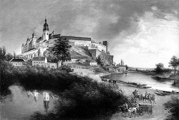 Ян Непомуцен Гловацкий Вид на Вавельский замок ок 1847 г Местонахождение - фото 46