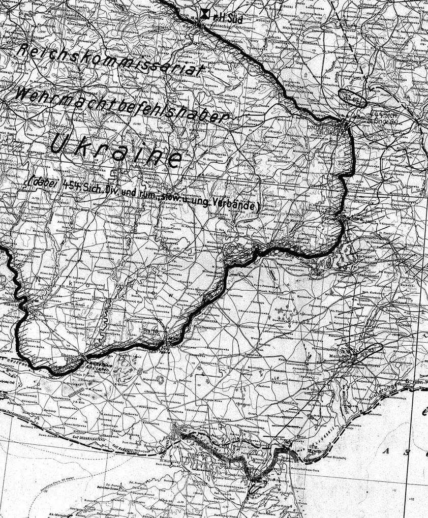 Границы рейхскомиссариата Украина Личный состав частей Приморской армии был - фото 4