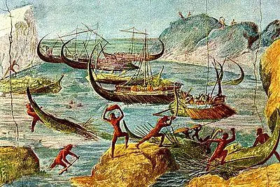 Илл 38 Бегство Одиссея с острова лестригонов римская фреска I в до н э - фото 39