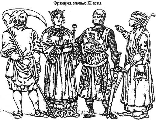 На голове конический металлический колпак снабженный придатком для защиты - фото 60