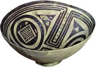 Терракотовая чаша с геометрическим узором из Суз Иран Стиль I 31003000 BC - фото 76