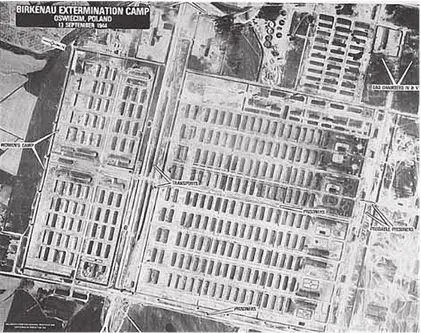 АушвицБиркенау Освенцим снимок с самолета ВВС США 19441945 С этической - фото 369