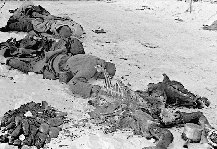 Фотография Эрнста Гукинга зимнее отступление убитые советские солдаты и - фото 32