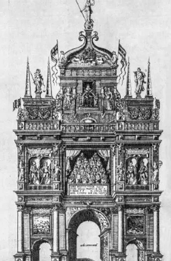77 Арка для коронации Иакова I построенная в 1603 году у Королевской биржи - фото 75