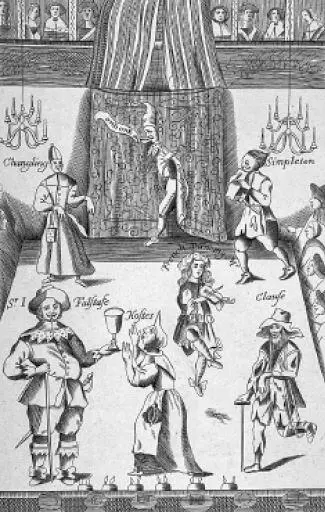 89 Рамповая подсветка на краю сценыплатформыГравюра Джона Чентри 1662 - фото 87