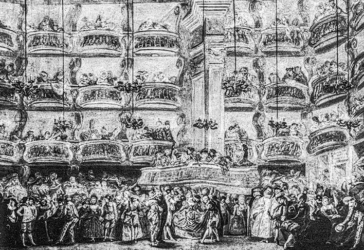 93 Балмаскарад в Театре дель Принсипе МадридКартина Луиса Парета 1766 - фото 91