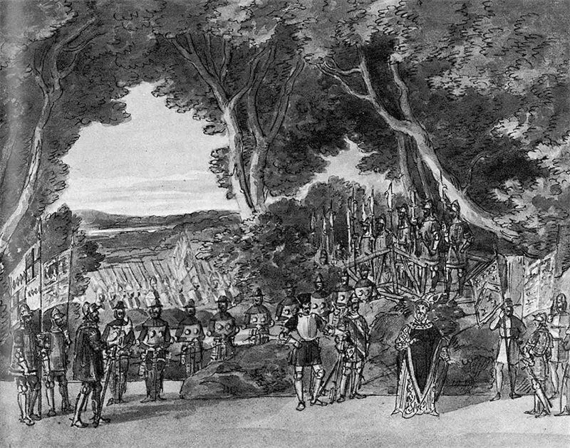 179 Дебри Глостершира Декорация к постановке хроники Шекспира Ричард II в - фото 177