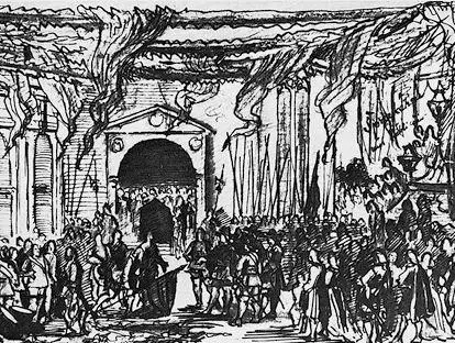 180 Эскиз мизансцены для постановки трагедии Генриха фон Клейста Принц - фото 178