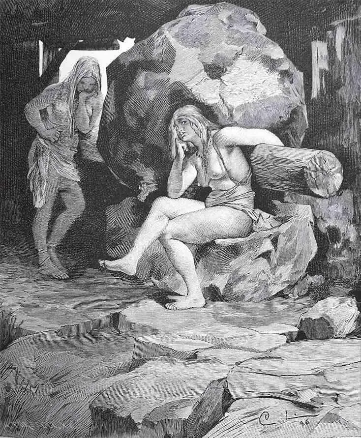 Фенья и Менья в мельнице Карл Ларссон и Гуннар Форсселл 1893 Както летом - фото 70