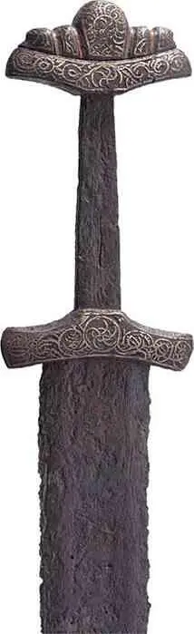 Богато украшенный меч викинга IX или X в Искусно сделанные мечи были - фото 144