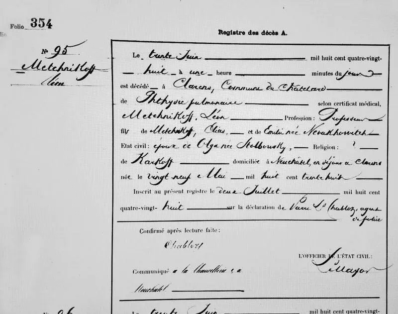 30 июня нов ст 1888 года в час дня скончался в Кларане коммуна Шатляр от - фото 3