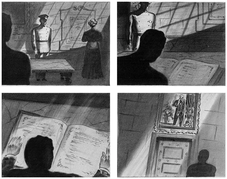 Рис 34 Раскадровка для сцены в библиотеке Тэтчера из фильма Гражданин Кейн - фото 19