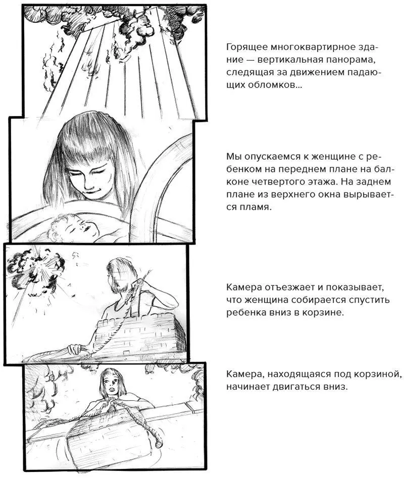 Рис 318 Первая из трех панелей иллюстрирующих однокадровую съемку с крана - фото 33