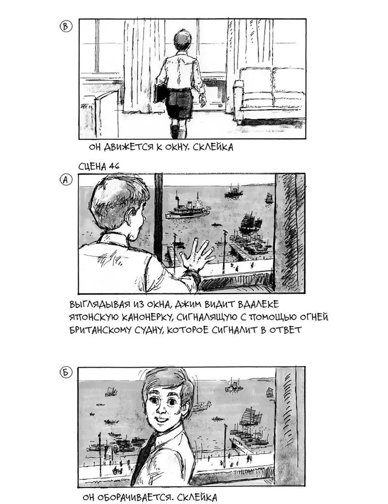 Рис 333 продолжение Раскадровка Дэвида Джонаса для фильма Империя солнца - фото 67