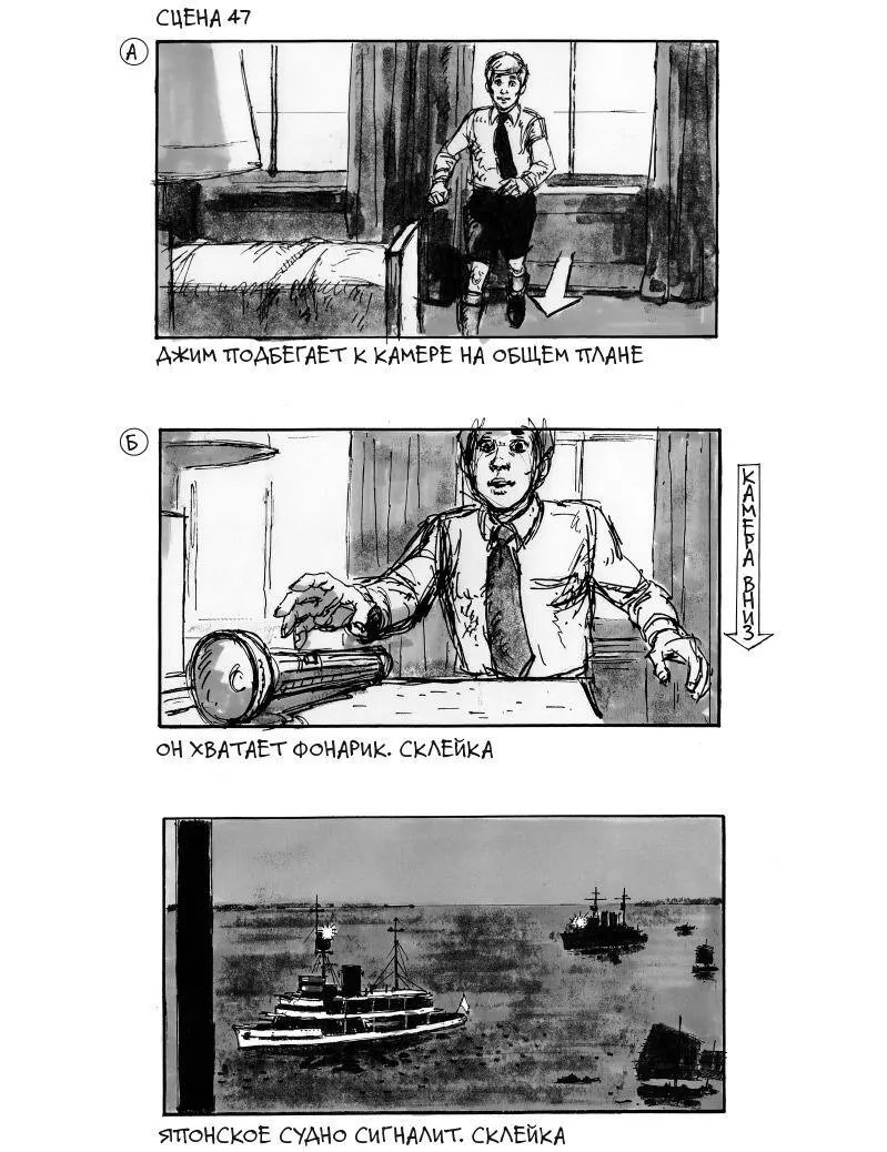 Рис 333 продолжение Раскадровка Дэвида Джонаса для фильма Империя солнца - фото 68