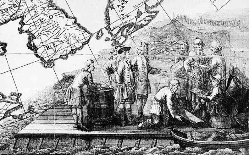 Иноземные купцы в России Фрагмент карты Российской империи 1734 г Петр - фото 31