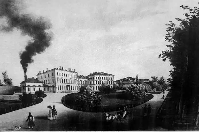45 Петергофская гранильная фабрика Вид фабрики Литография 1840е гг В 1874 - фото 49