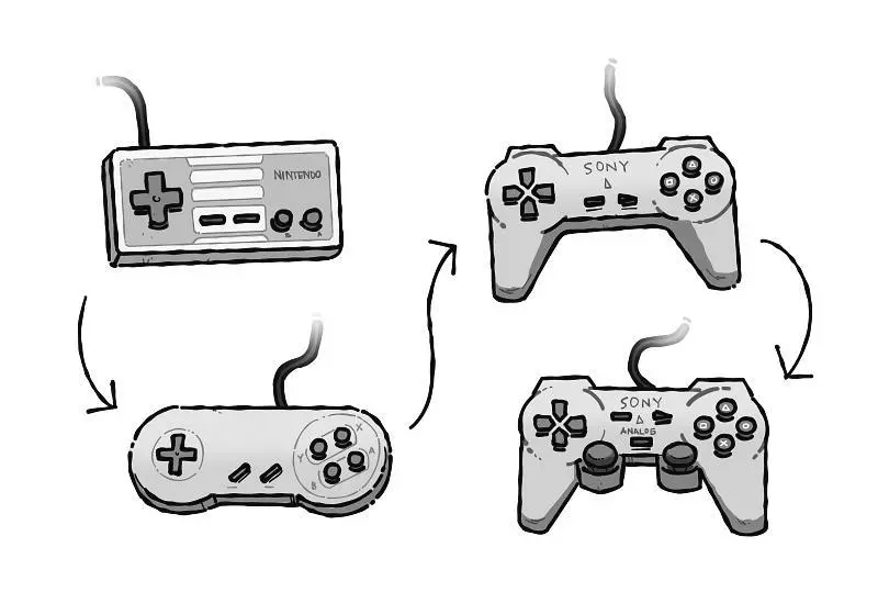 Рис 16 Эволюция контроллеров от NES до PlayStation Аналогичная ситуация - фото 17