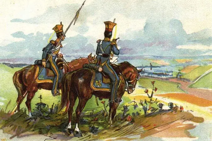 Рисунок 41 Русские уланы на разведках Художник Апсит А П Однако не все - фото 111