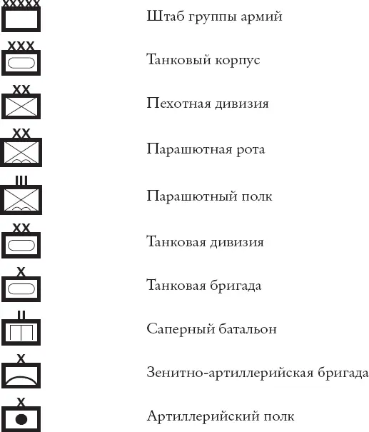 ДОПОЛНИТЕЛЬНЫЕ ОБОЗНАЧЕНИЯ BR SECOND 2я британская армия CDN FIRST 1я - фото 14