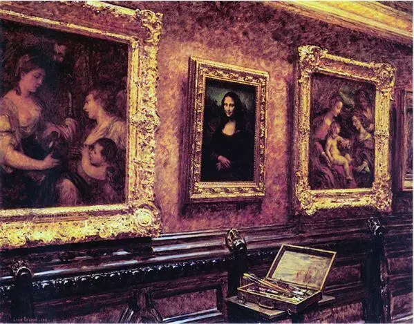 Луи Беро Louis Beroud 18521930 Мона Лиза в Лувре Холст масло 1911 В - фото 40