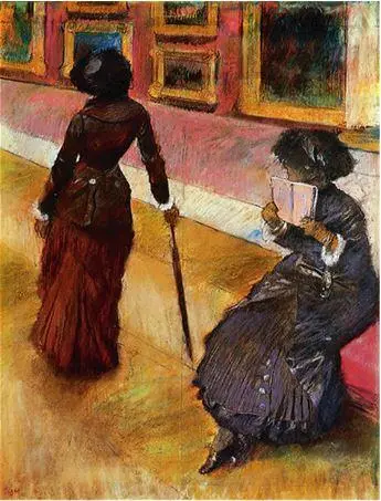 Эдгар Дега Edgar Degas 18341917 Американская художница Мэри Кэссет в Лувре - фото 48