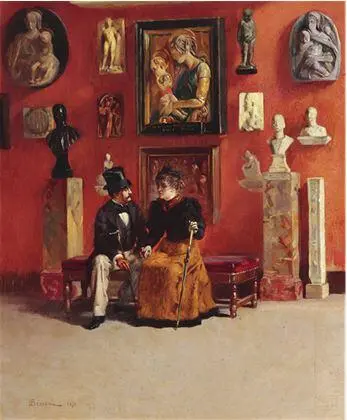 Одоардо Борани Odoardo Borrani 18331905 Свидание в Уффици Холст - фото 61