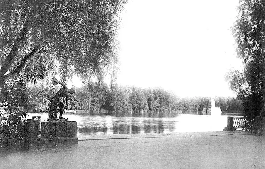 Большая паромная пристань со статуей Дискобол Фототипия 1897 г Изменения - фото 19